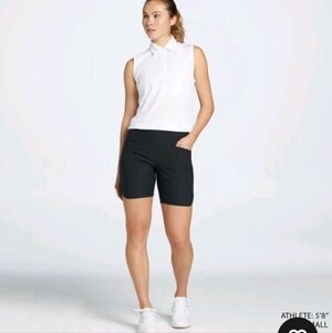Lady Hagen Black 7" Inseam Pull On Golf Short